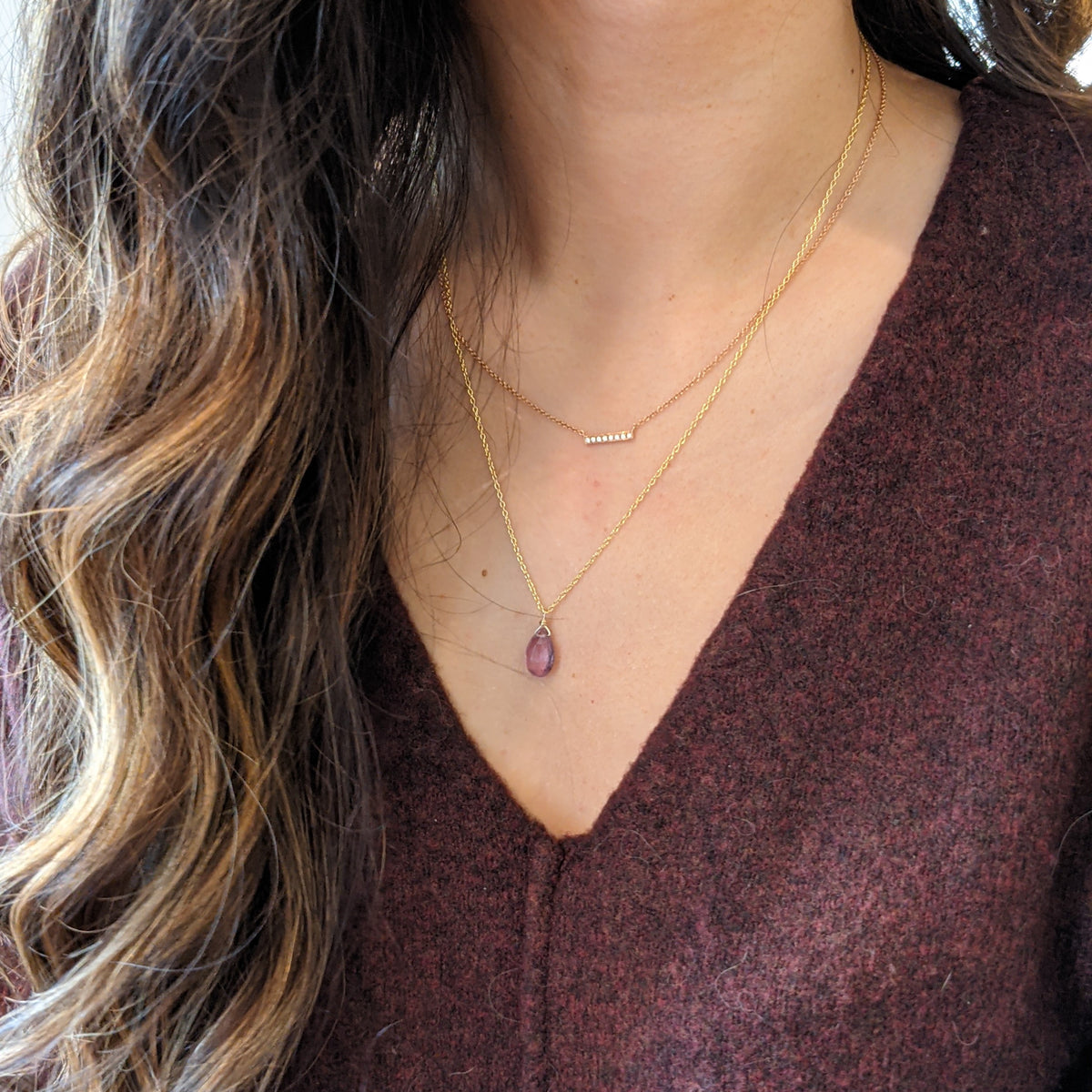 Briolette Gemstone Necklace