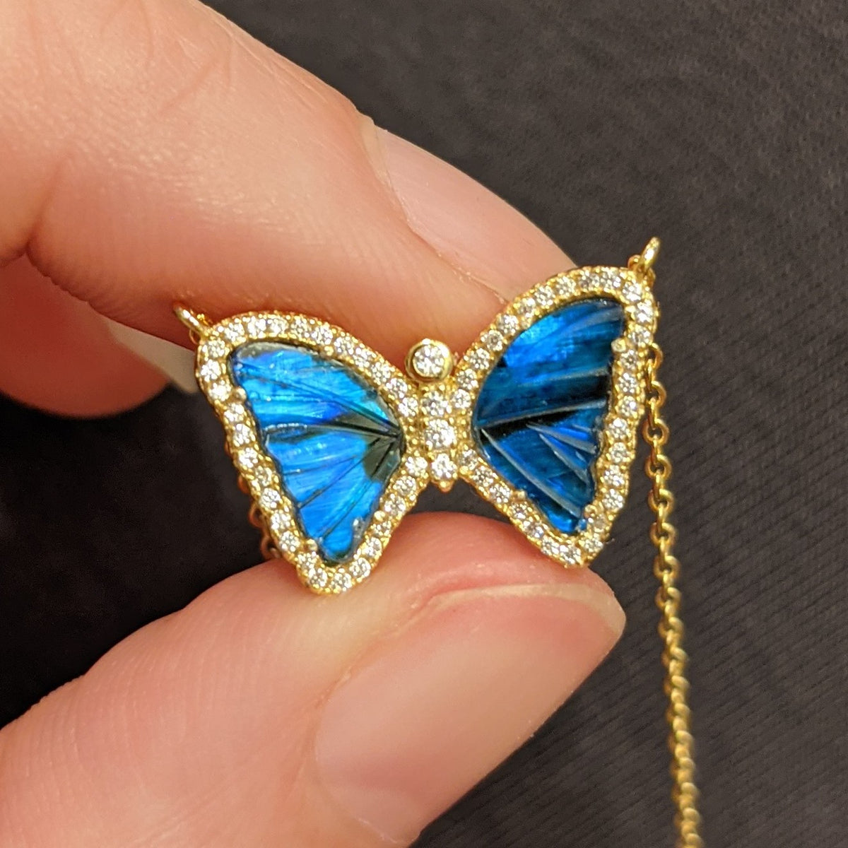 Mini Mother-of-Pearl Butterfly Necklace