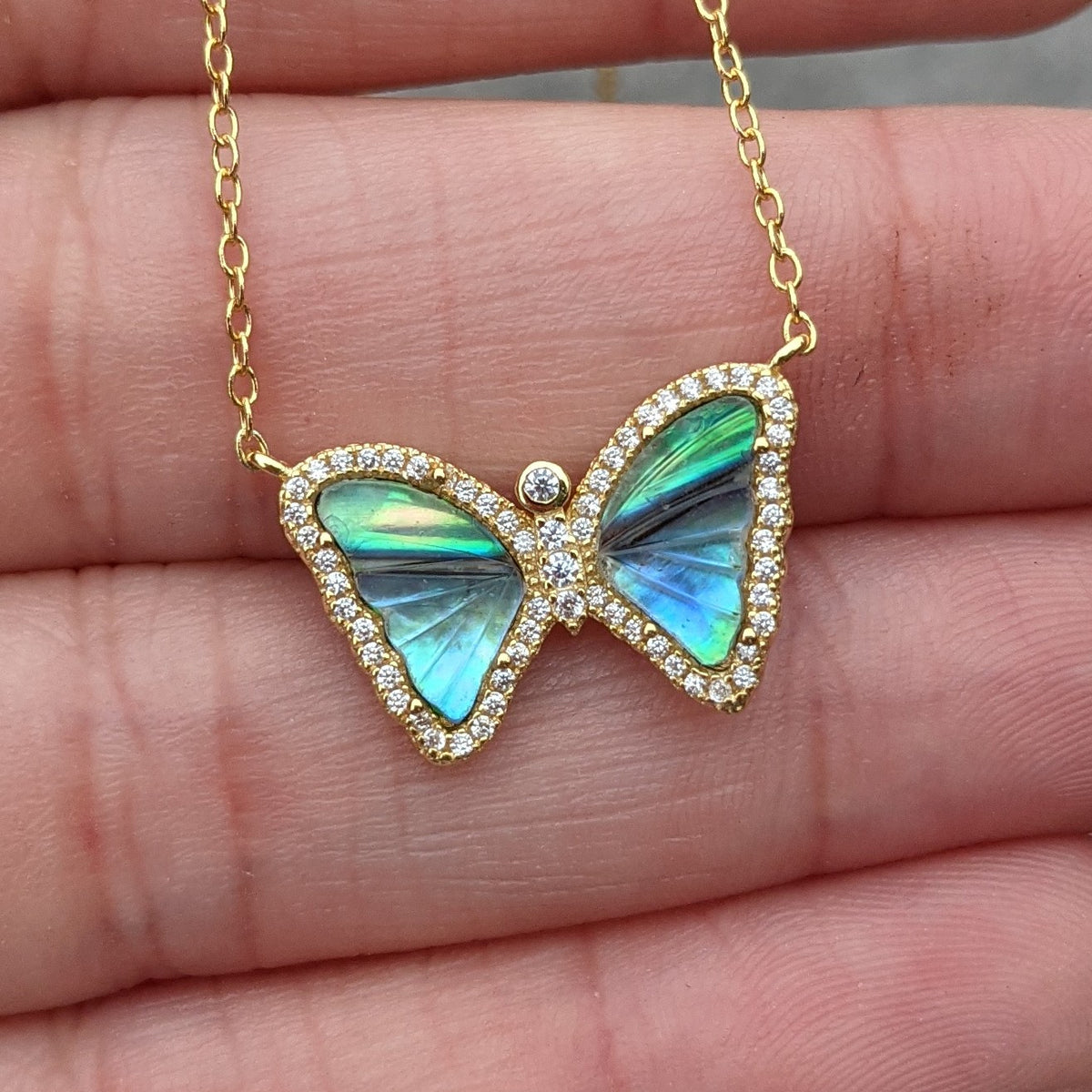 Mini Mother-of-Pearl Butterfly Necklace