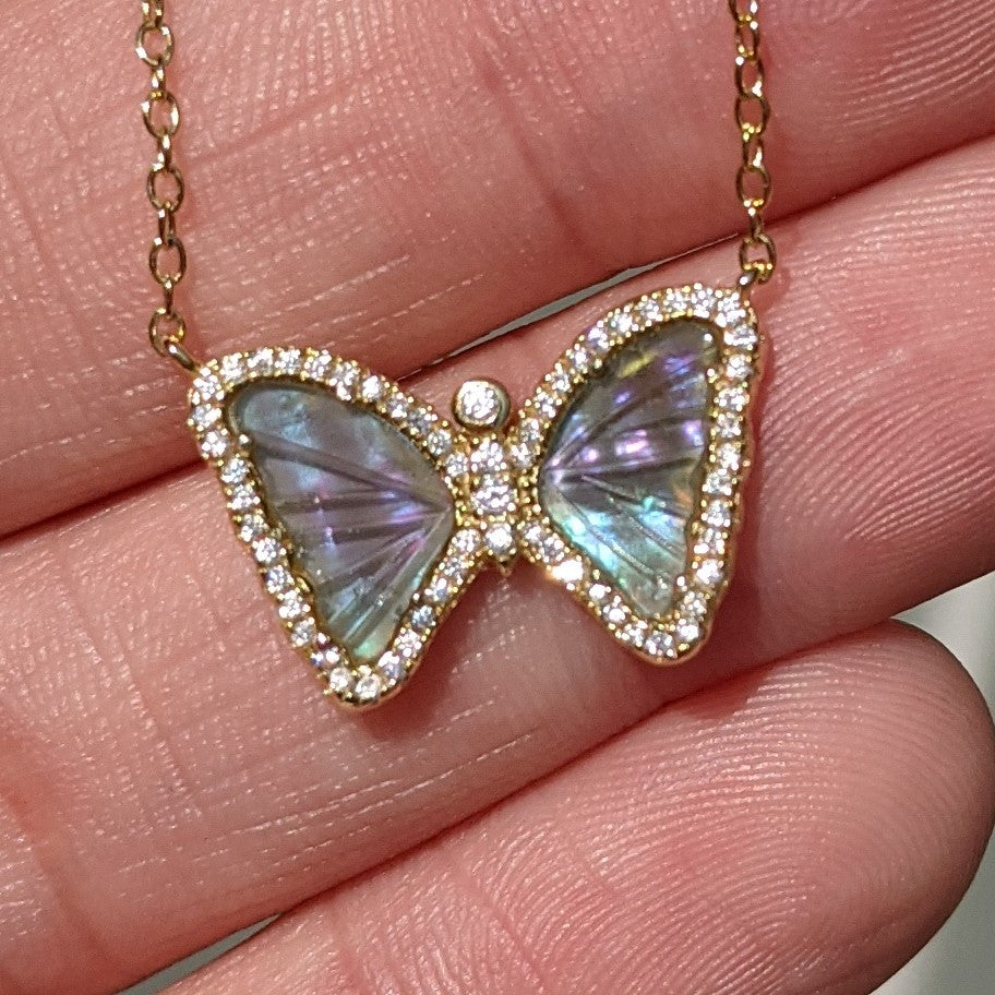Mini Mother-of-Pearl Butterfly Necklace
