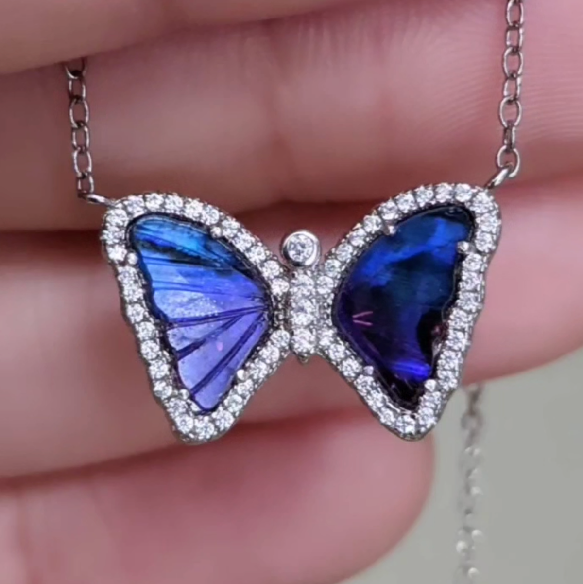 Mini Mother-of-Pearl Butterfly Necklace