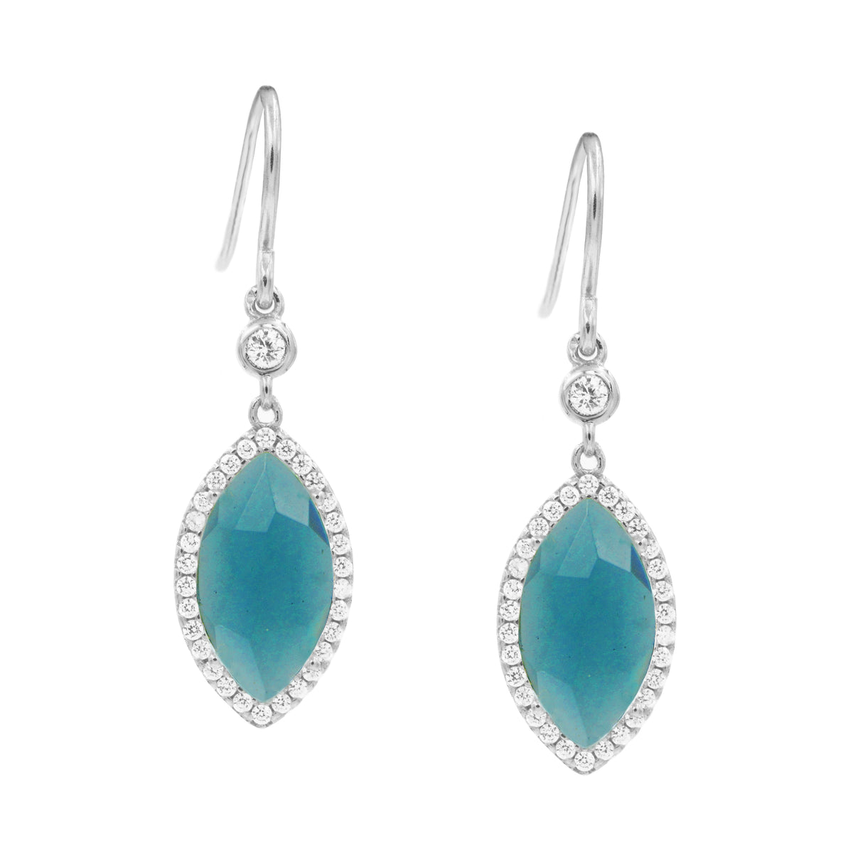 Adina Earrings in London Blue Topaz Silver