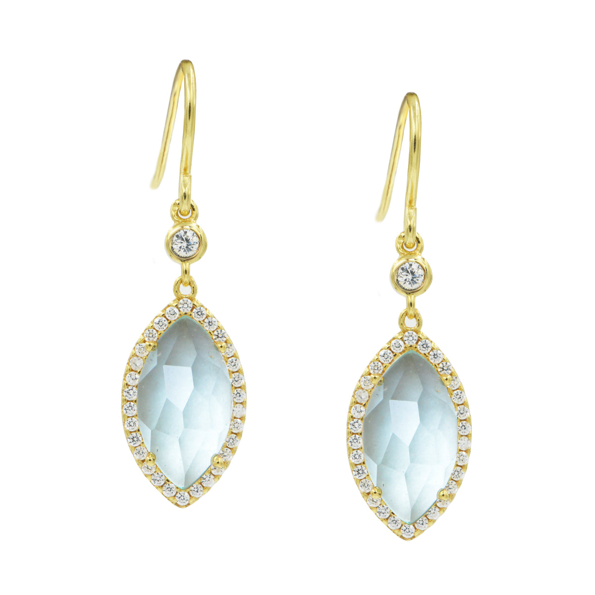 Adina Earrings in Paraiba Green Gold