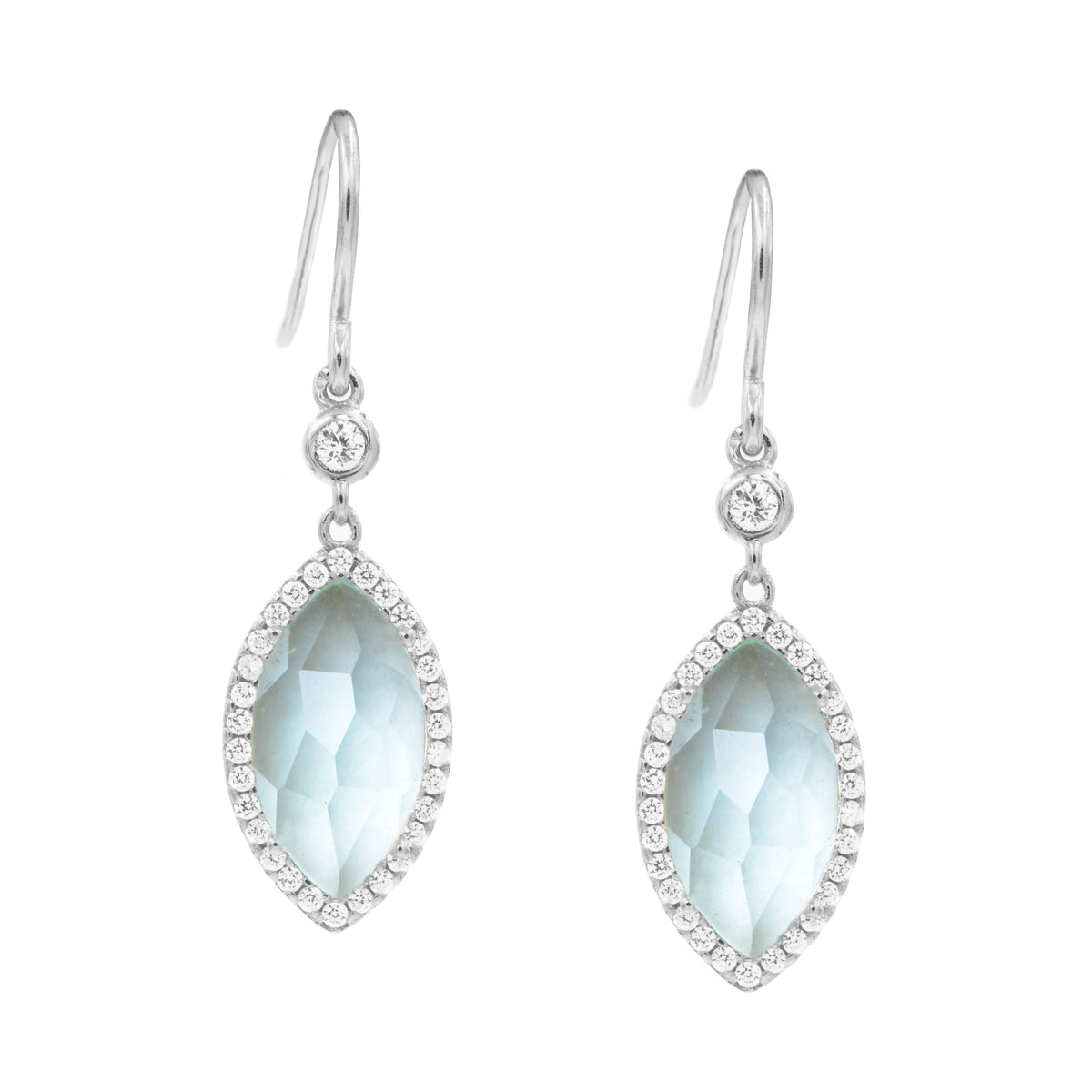 Adina Earrings in Paraiba Green Silver