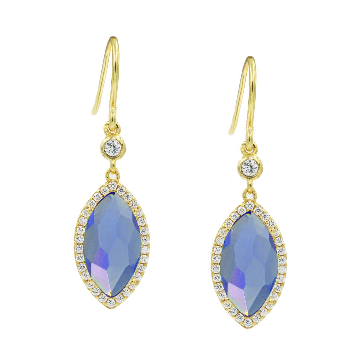 Adina Earrings in Tanzanite Purple Gold