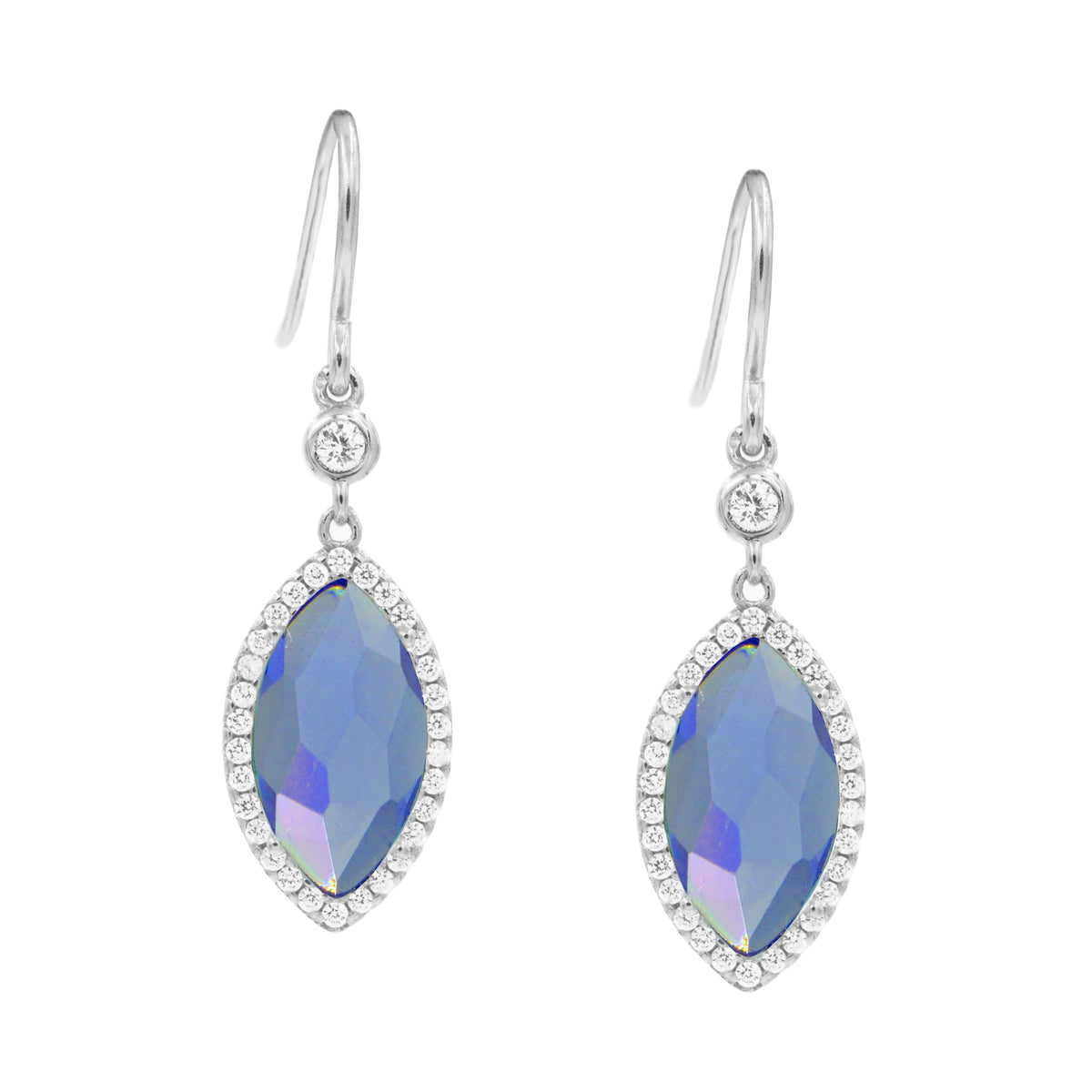 Adina Earrings in Tanzanite Purple Silver
