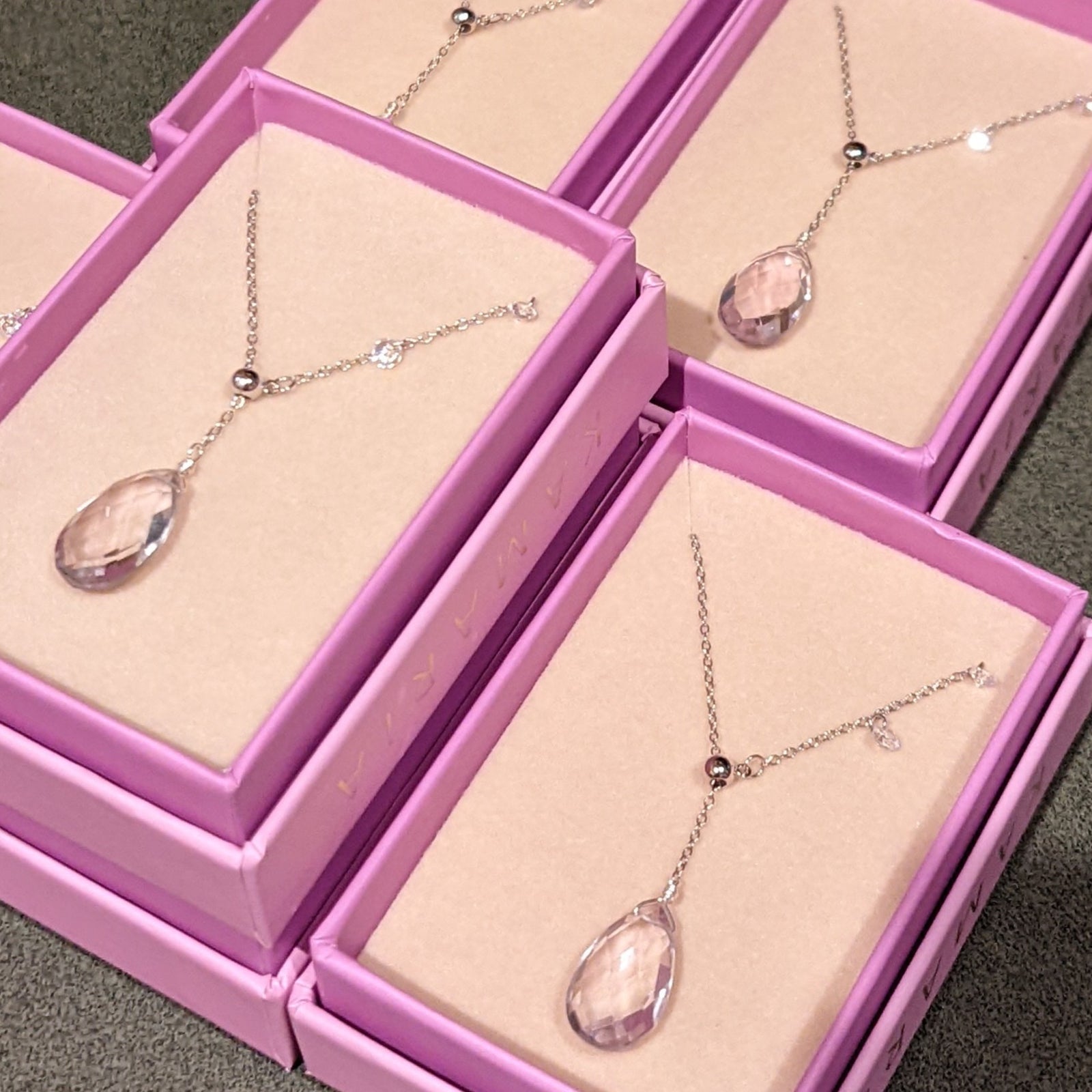 double slider lariat necklace with amethyst drop gold
