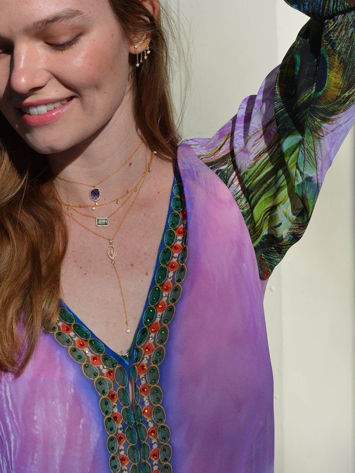 eco-chic lab-created gemstone necklaces