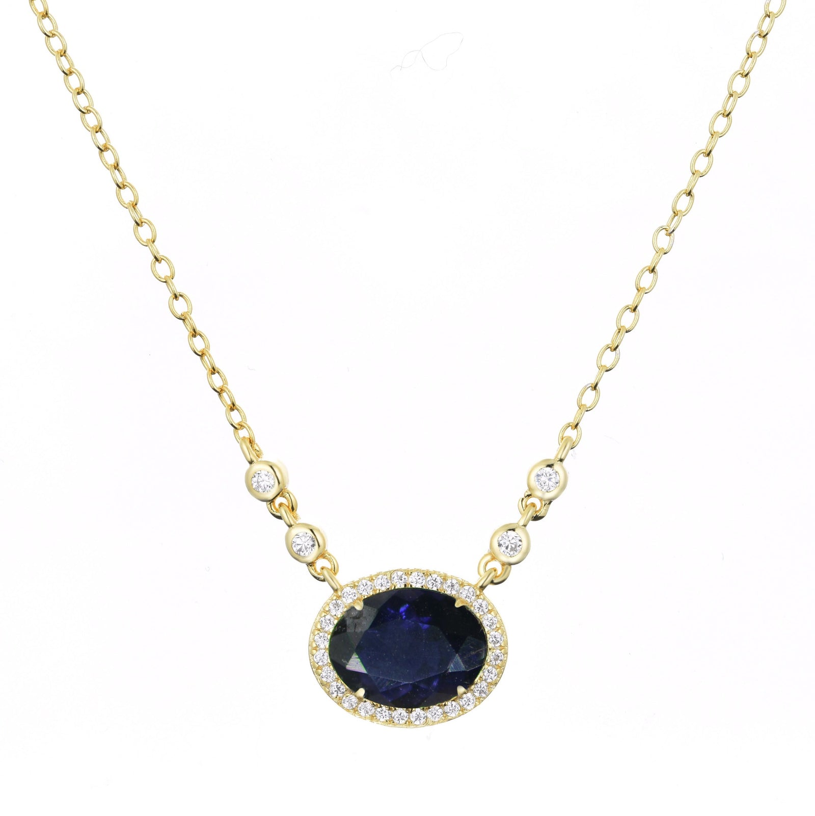 aura iolite necklace in gold