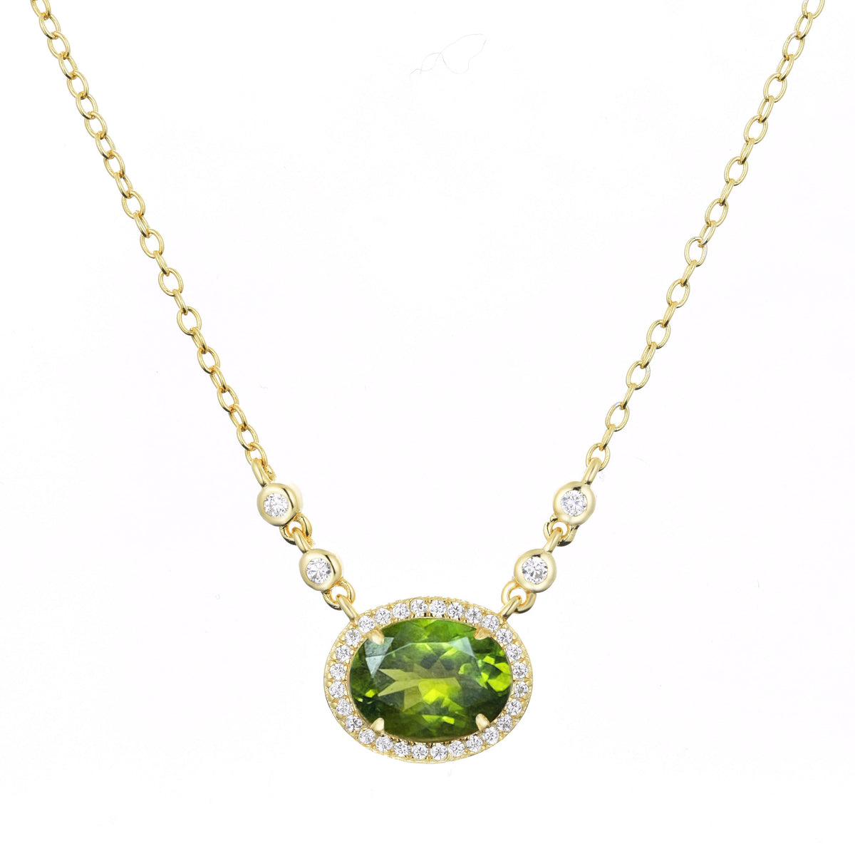 aura tourmaline gemstone necklace green