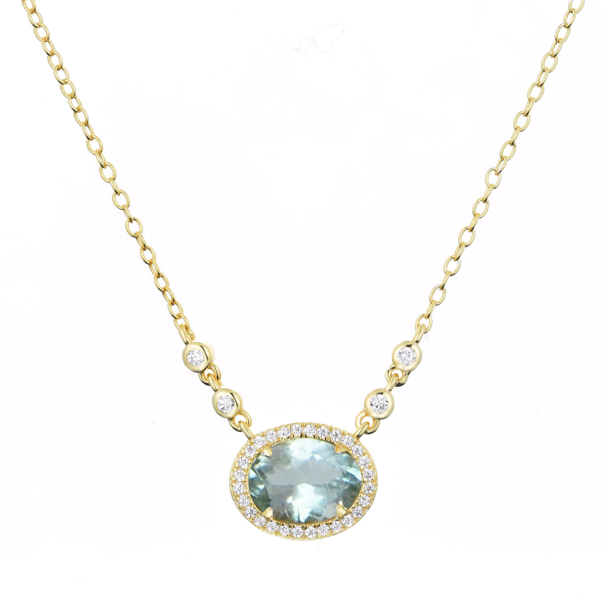 aura tourmaline necklace green blue gold