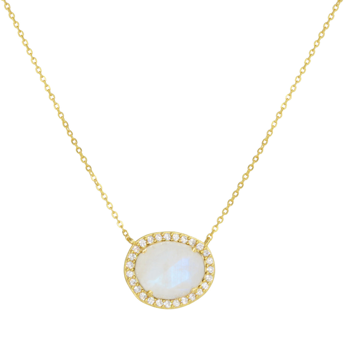 azizi moonstone gemstone necklace cz