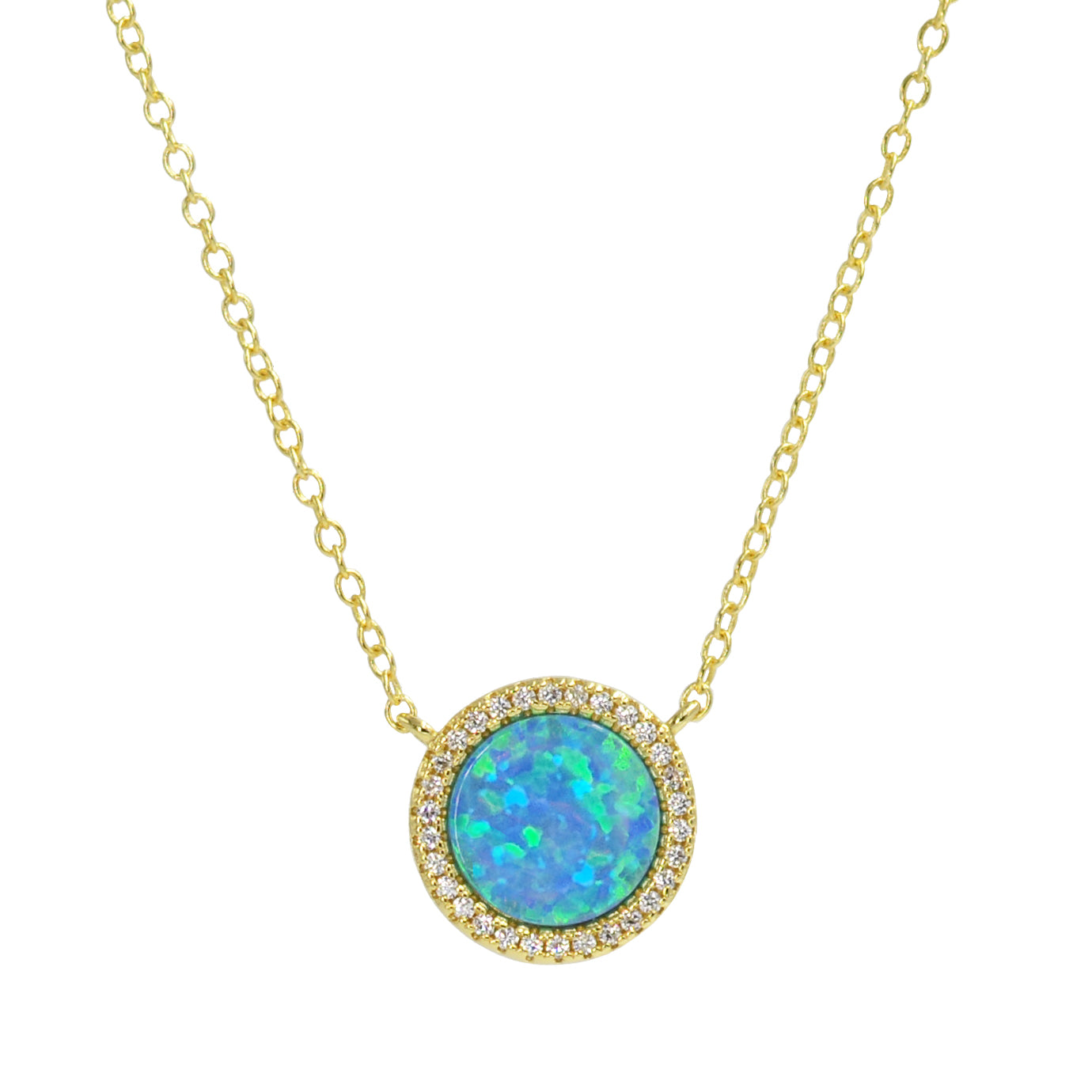 Blue Opal Elephant Necklace – Super Silver