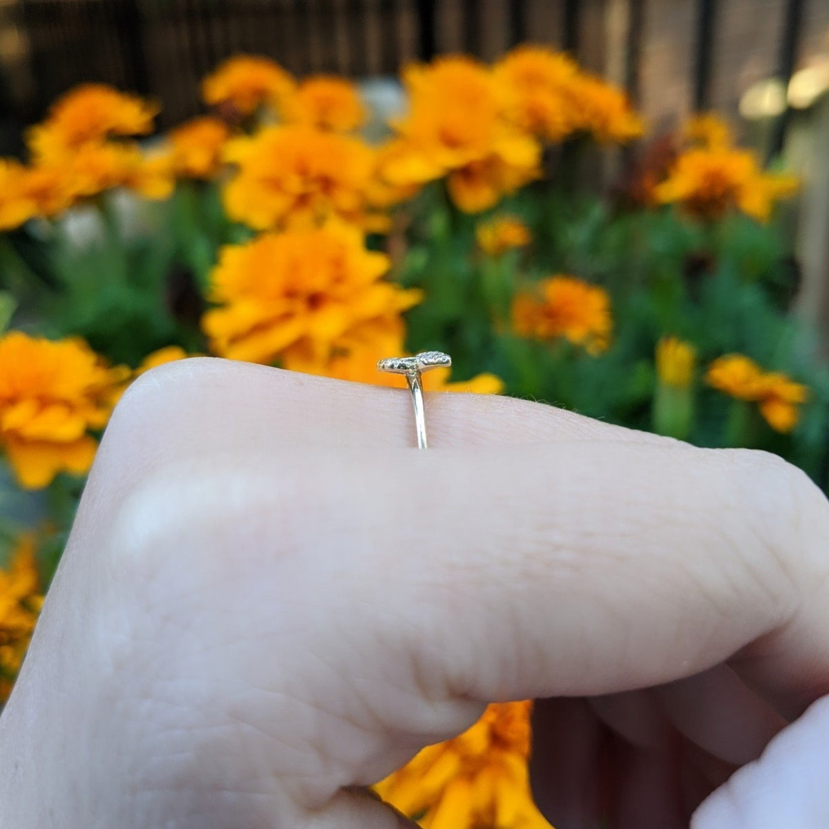 14k Gold Butterfly Ring With Diamonds