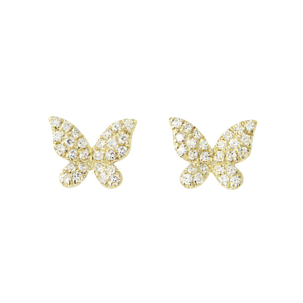 Dainty Butterfly Shaped Stud Earrings - Etsy