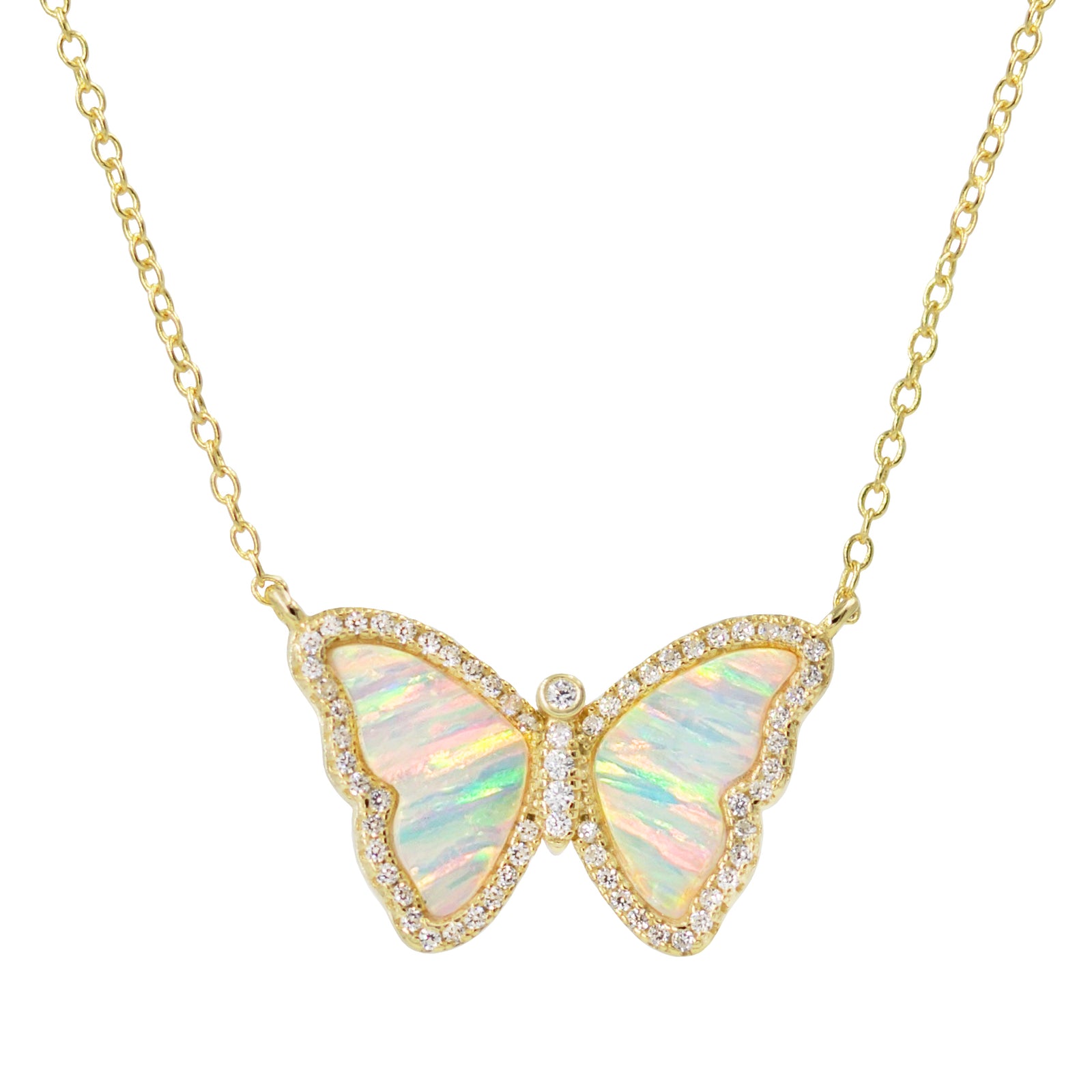 Wholesale Vintage cute trendy colorful butterfly pendant necklaces