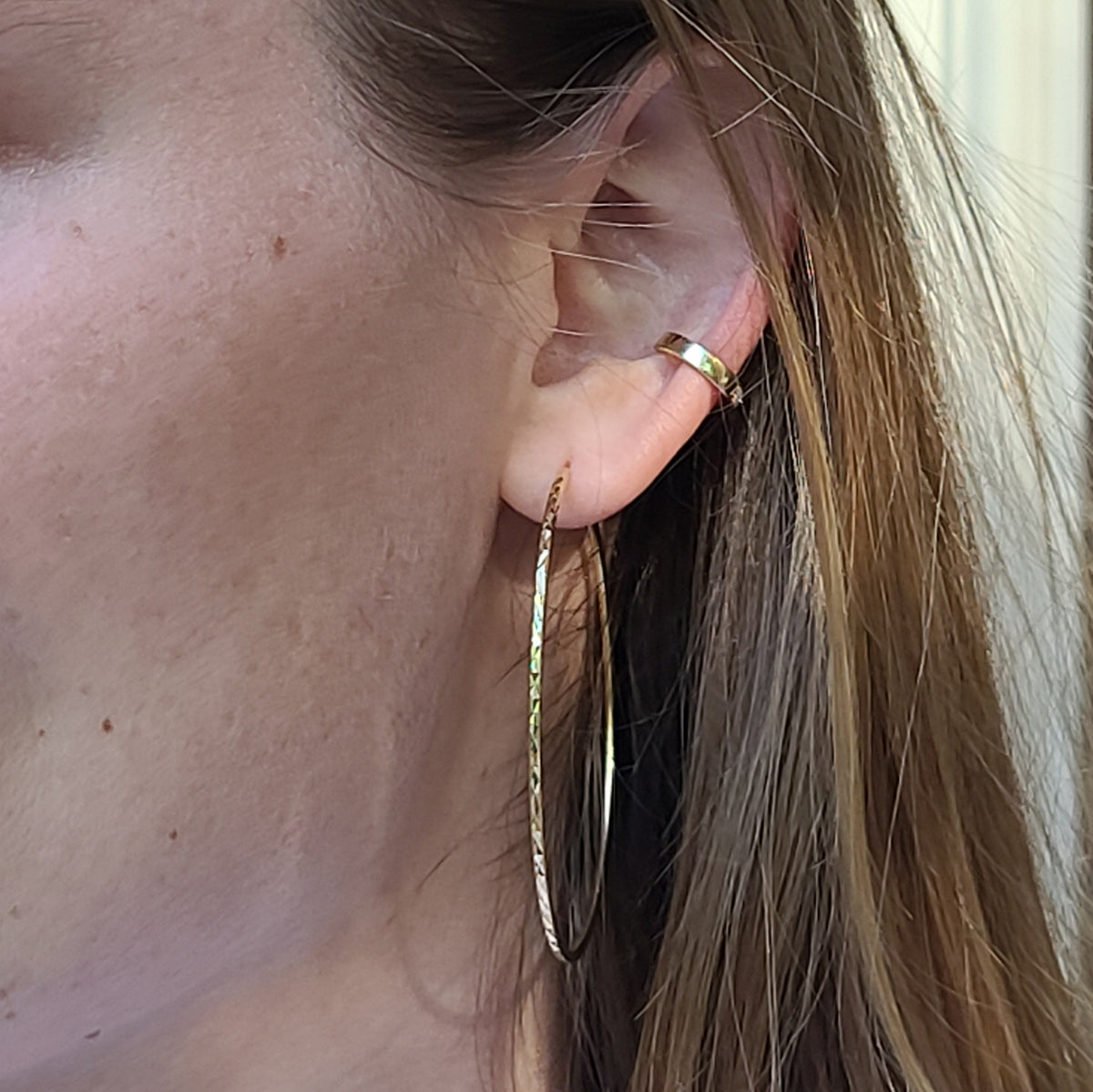Diamond Ear Cuff Reverse in 14k Gold
