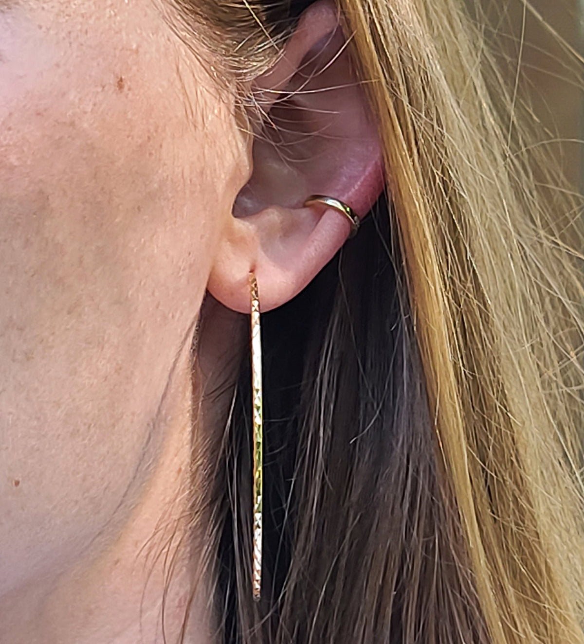 Diamond Ear Cuff Reverse in 14k Gold