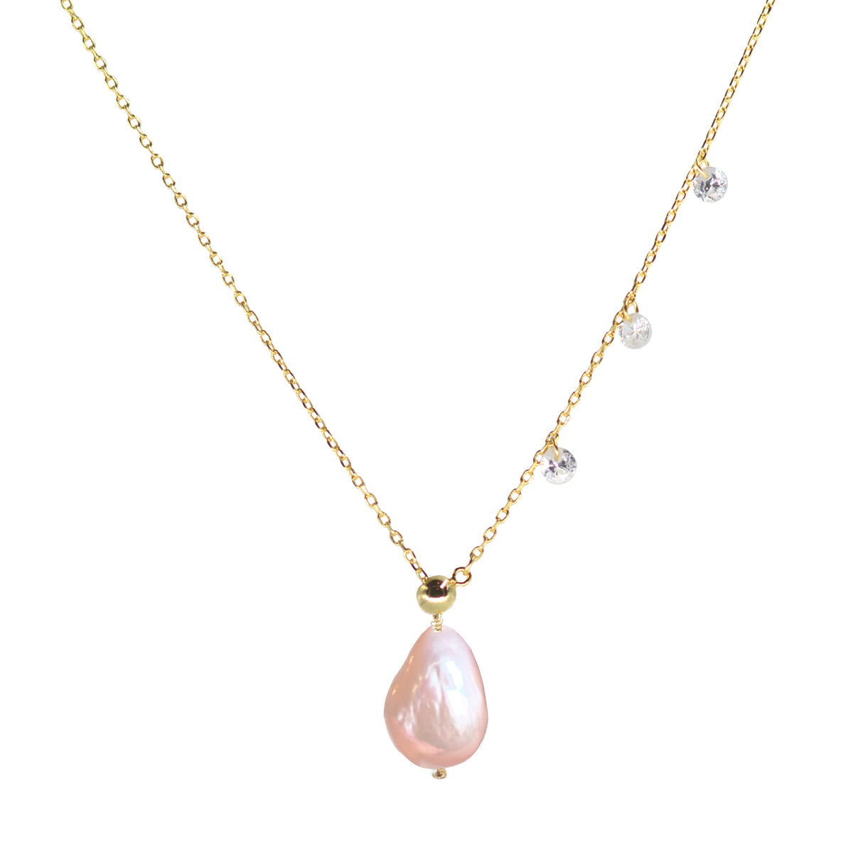 Double Slider Lariat with Pearl Drop