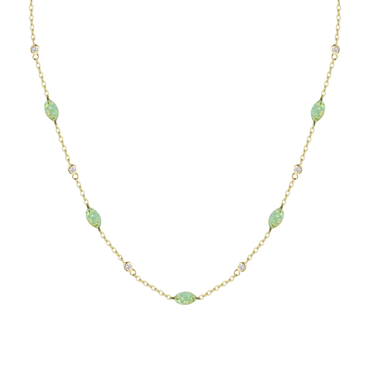 Drilled Opal Layering Necklace