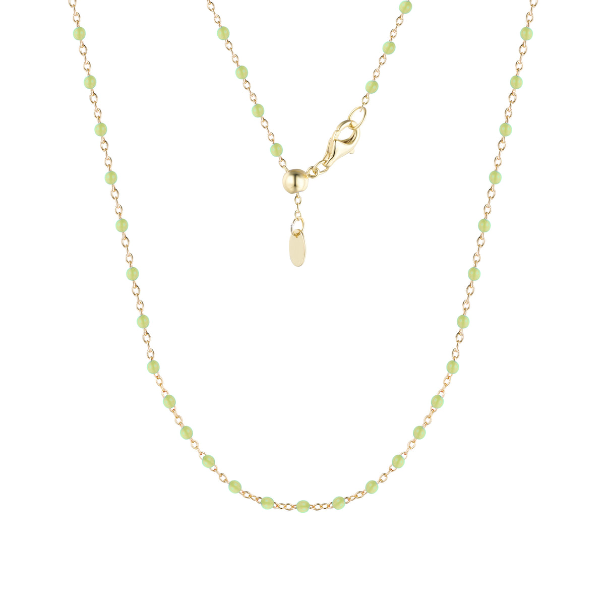 Enamel Beaded Chain Necklace