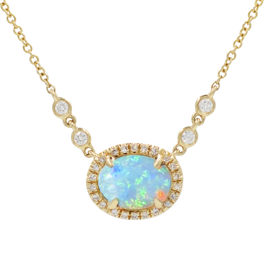 ethiopian oval diamond necklace