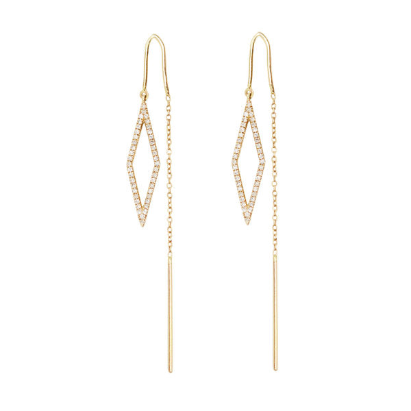 Kite Shaped Square Earrings - EzLuxe