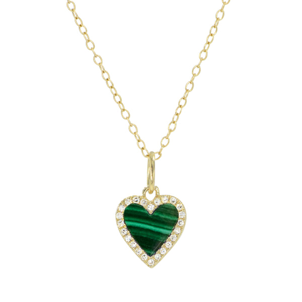 Vanessa Mooney - The Mini Heart Necklace - Emerald - Necklaces ...