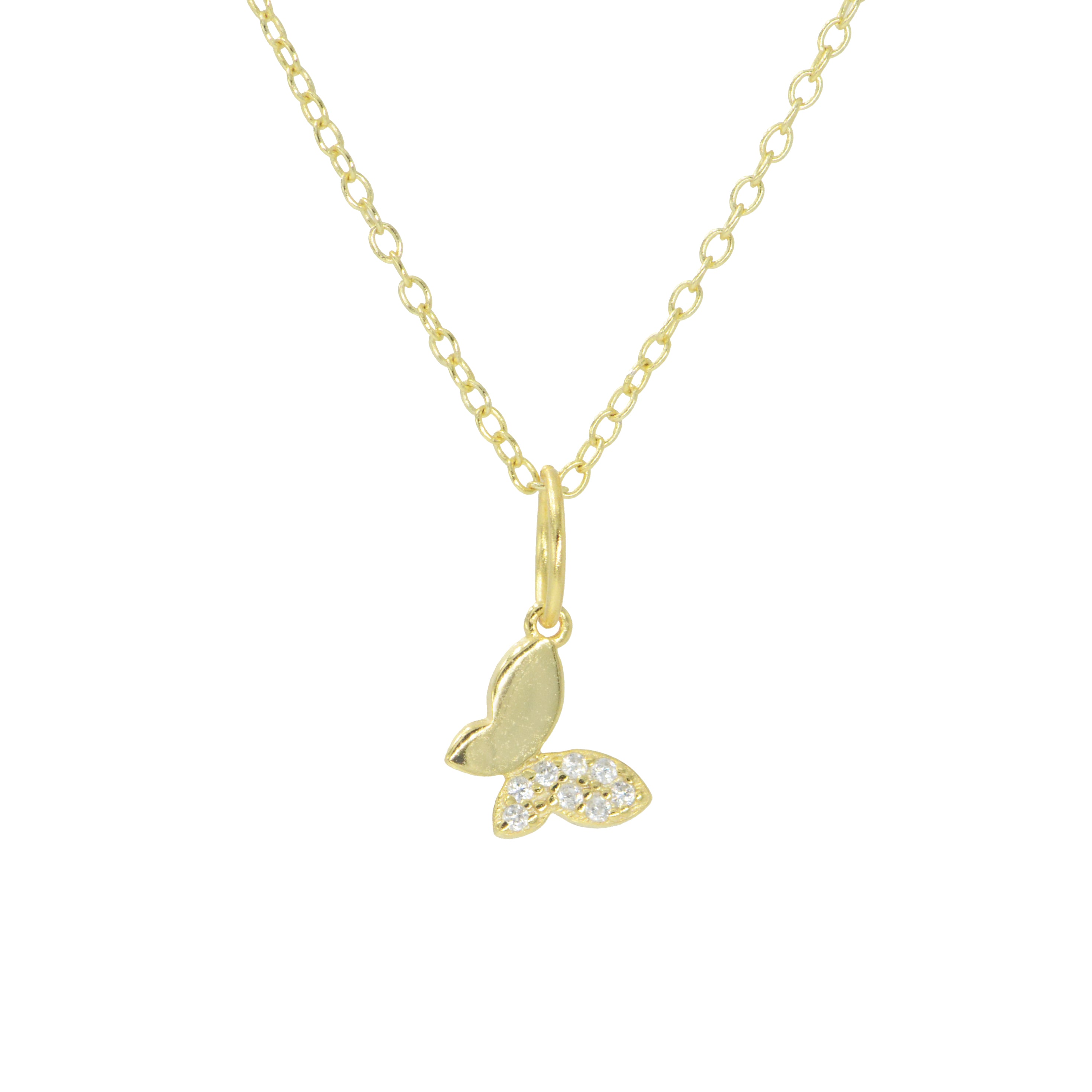 Butterfly Charm Necklace - Silver – Wallflower Co. Cheshire
