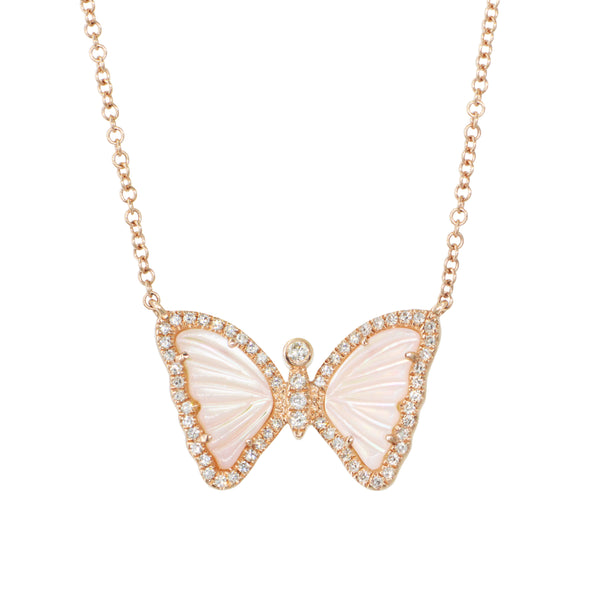 14K Two Tone Gold Butterfly Necklace - Sam's Club