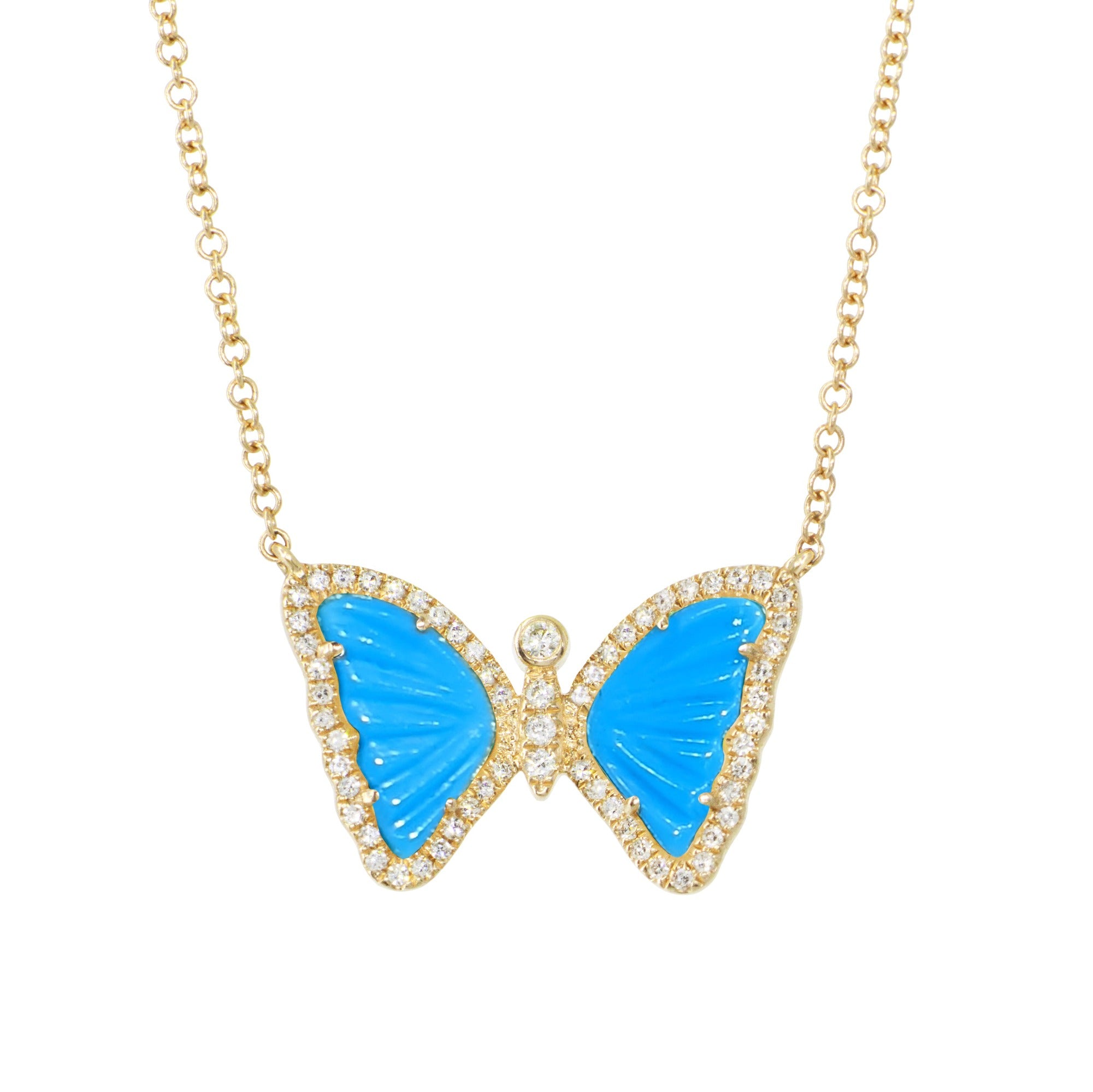 Turquoise deals butterfly pendant