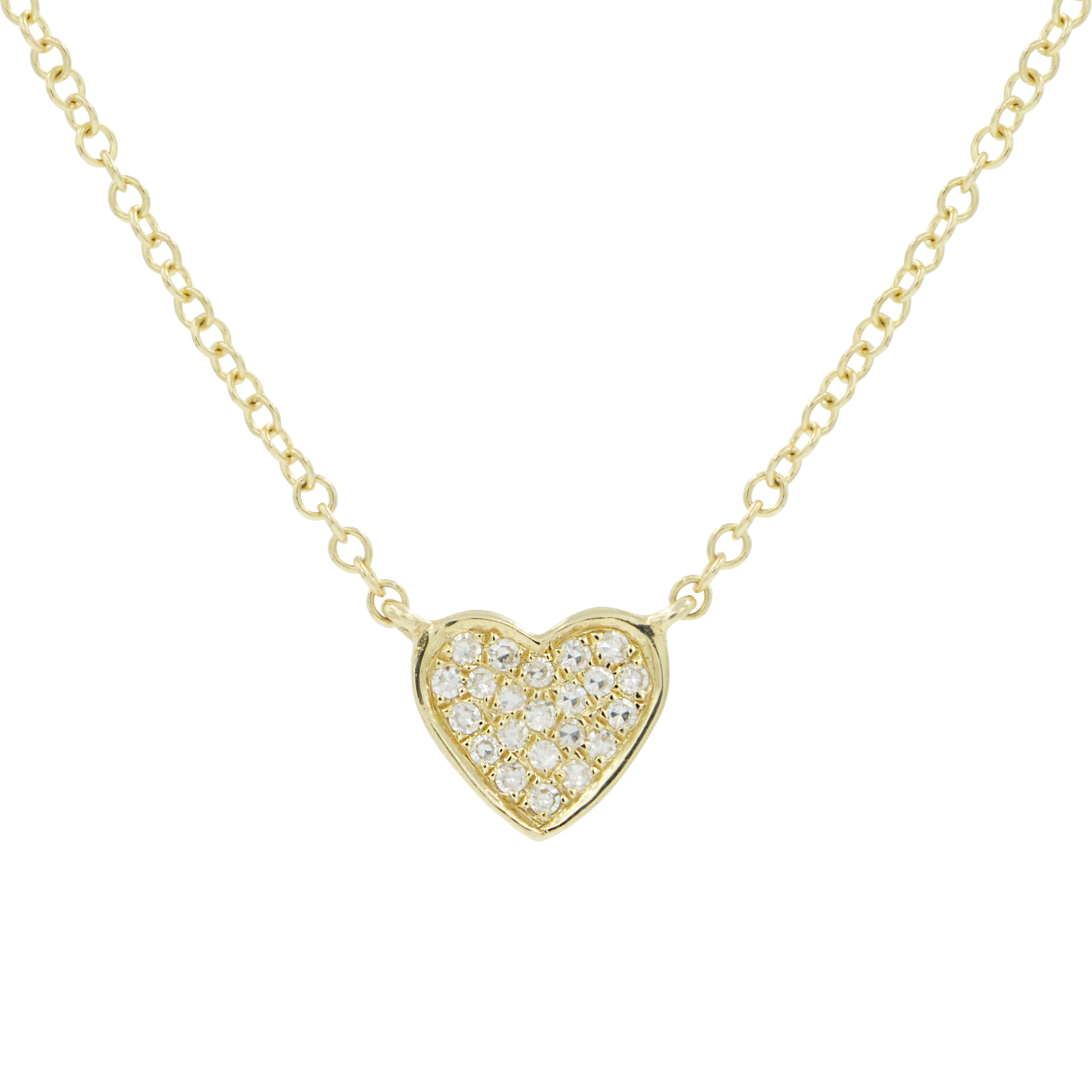 White Gold Heart Diamond Pendant - Larc Jewelers