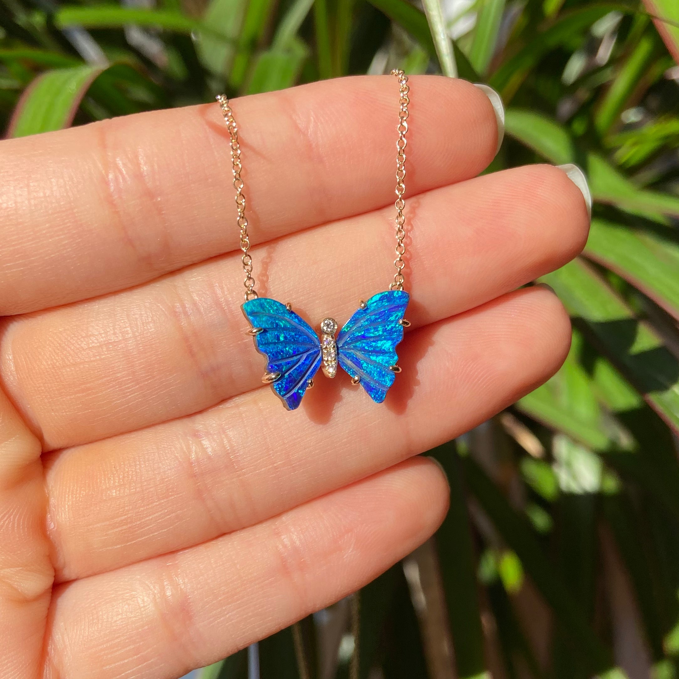 Blue Butterfly Butterfly Pendant Silver Lockets For Girls Blue