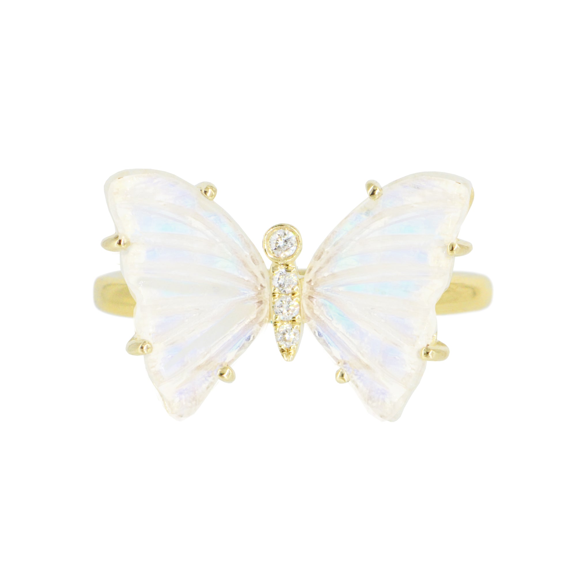 moonstone butterfly ring with diamonds