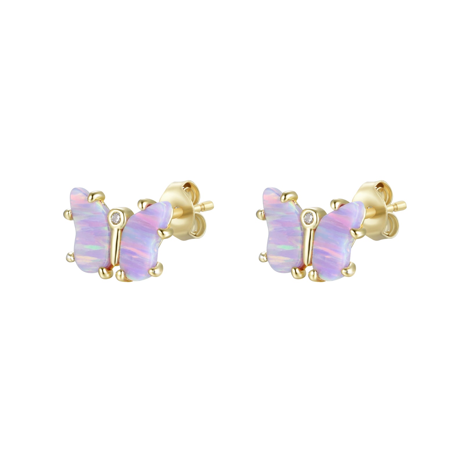 Opal Butterfly Stud Earrings