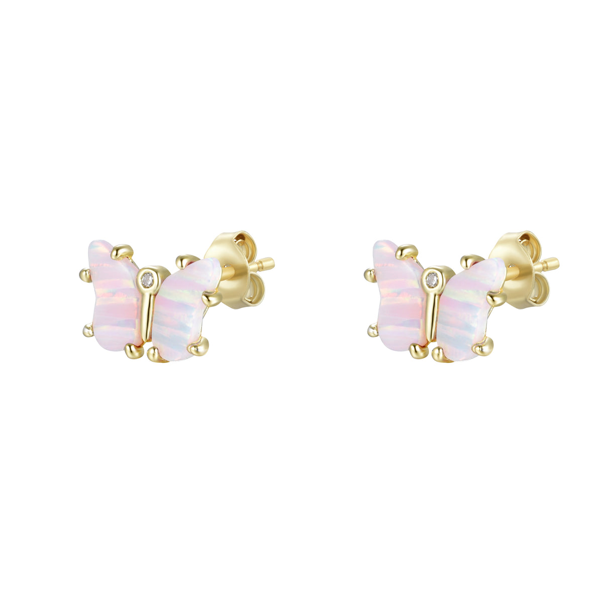 Opal Butterfly Stud Earrings