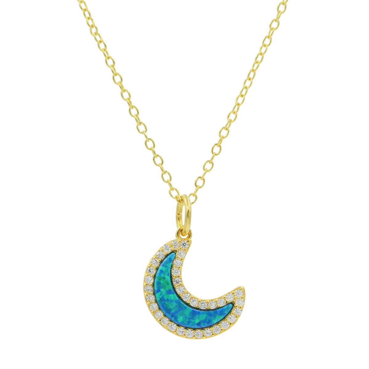 Opal Moon Necklace
