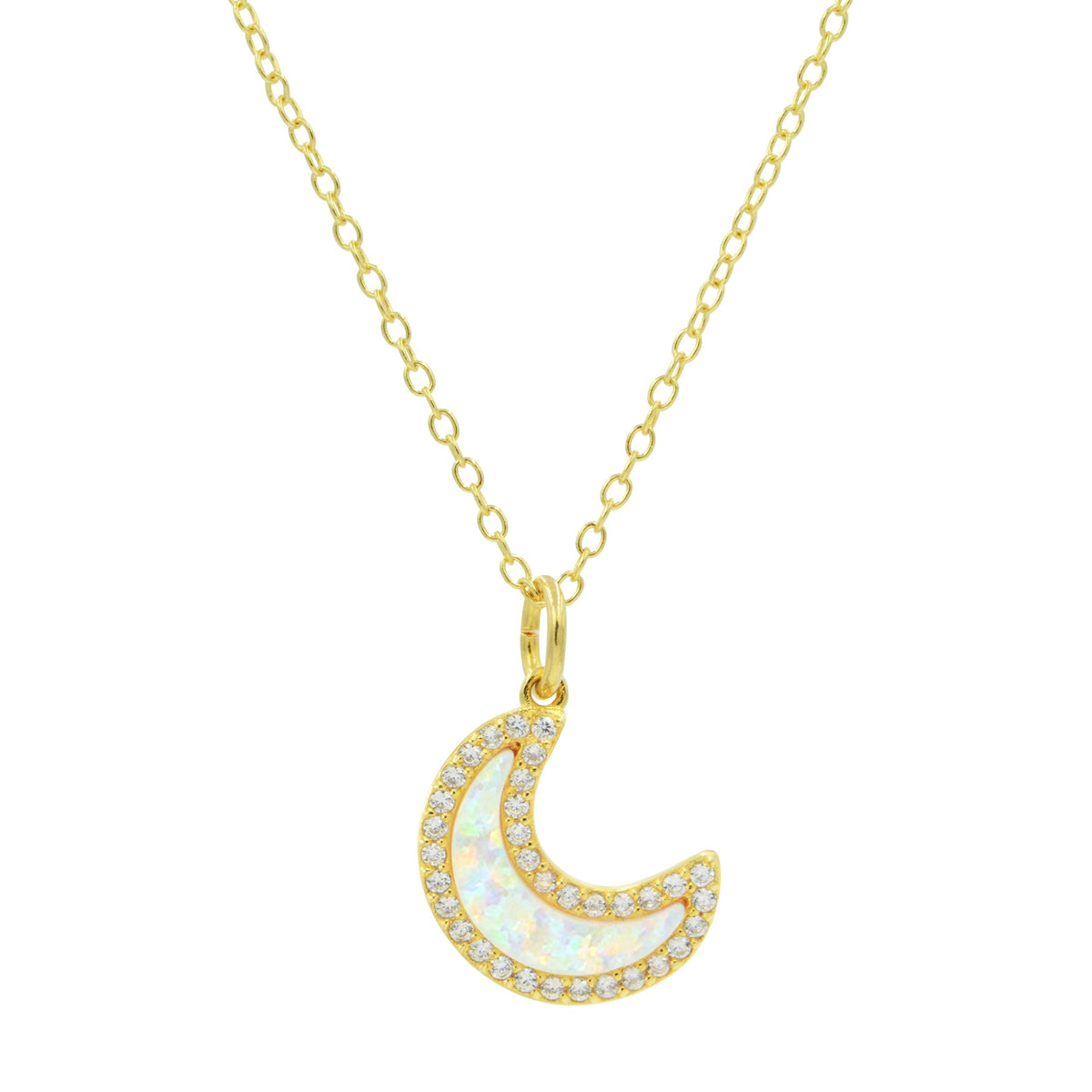Opal Moon Necklace