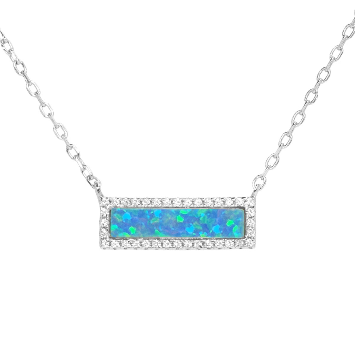 Reflection Opal Bar Necklace
