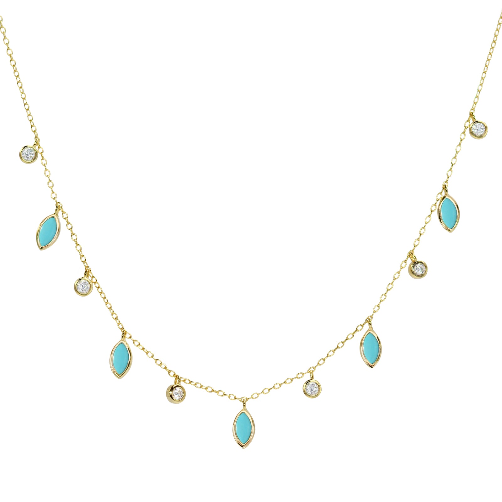 Turquoise Drops of Spring Necklace