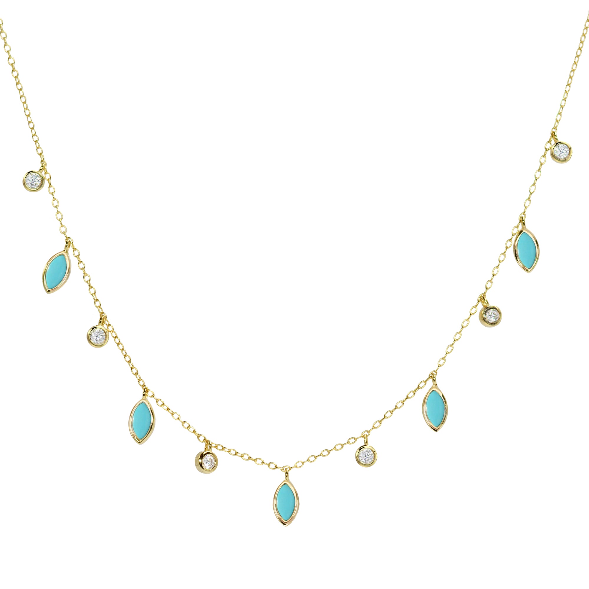 Turquoise Drops of Spring Necklace