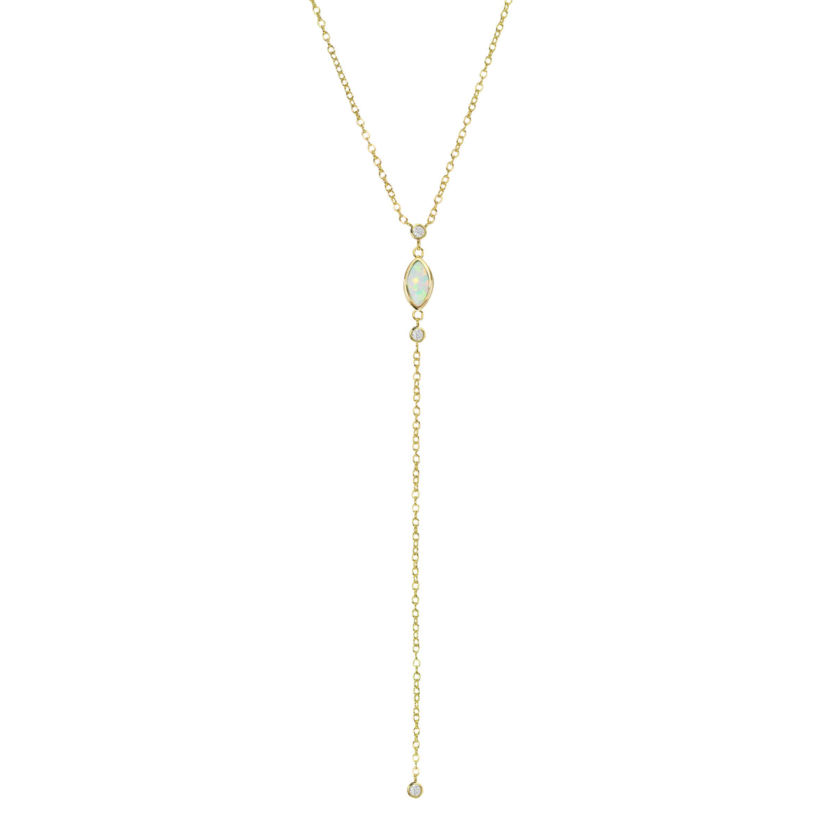 Opal Lariat Necklace