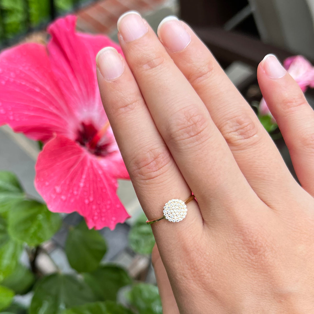 pave disk ring lifestyle