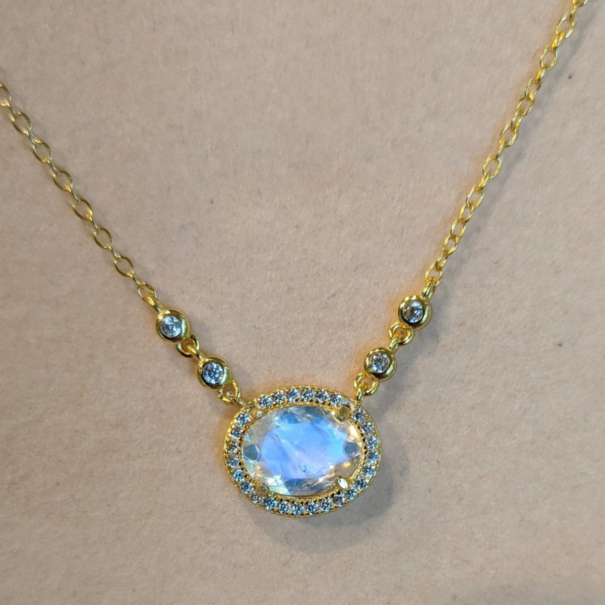 Rainbow Moonstone Drop Necklace Packaging