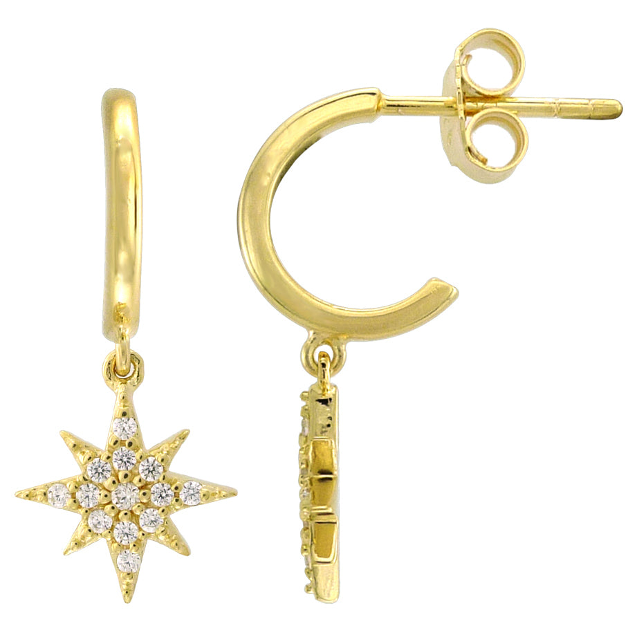 Star Huggie Earrings