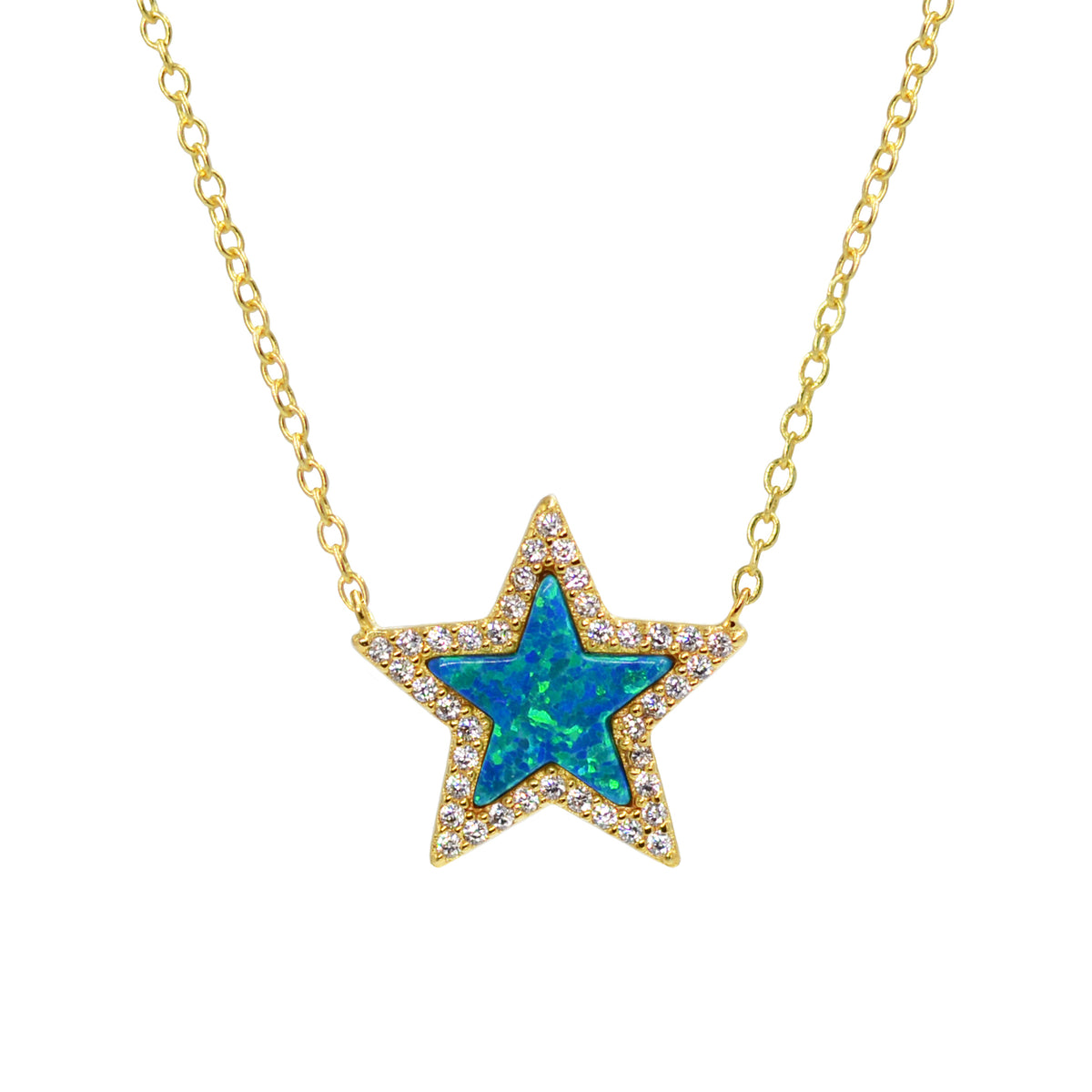 Opal Star Necklace
