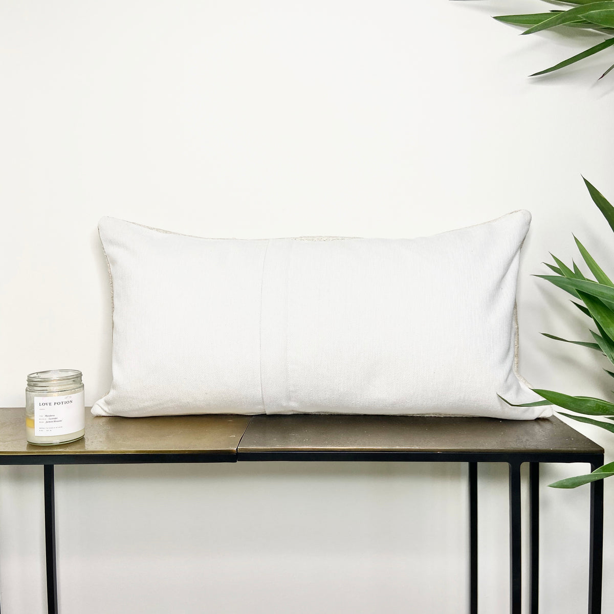 Turkish Hemp Lumbar Pillow Back