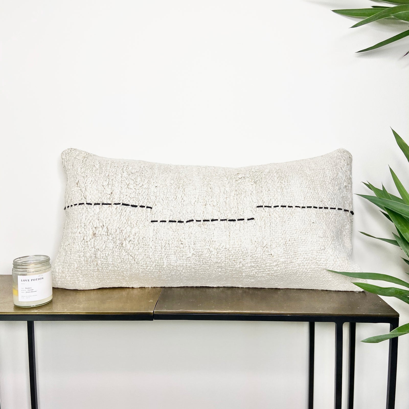 Turkish Hemp Lumbar Pillow Dash