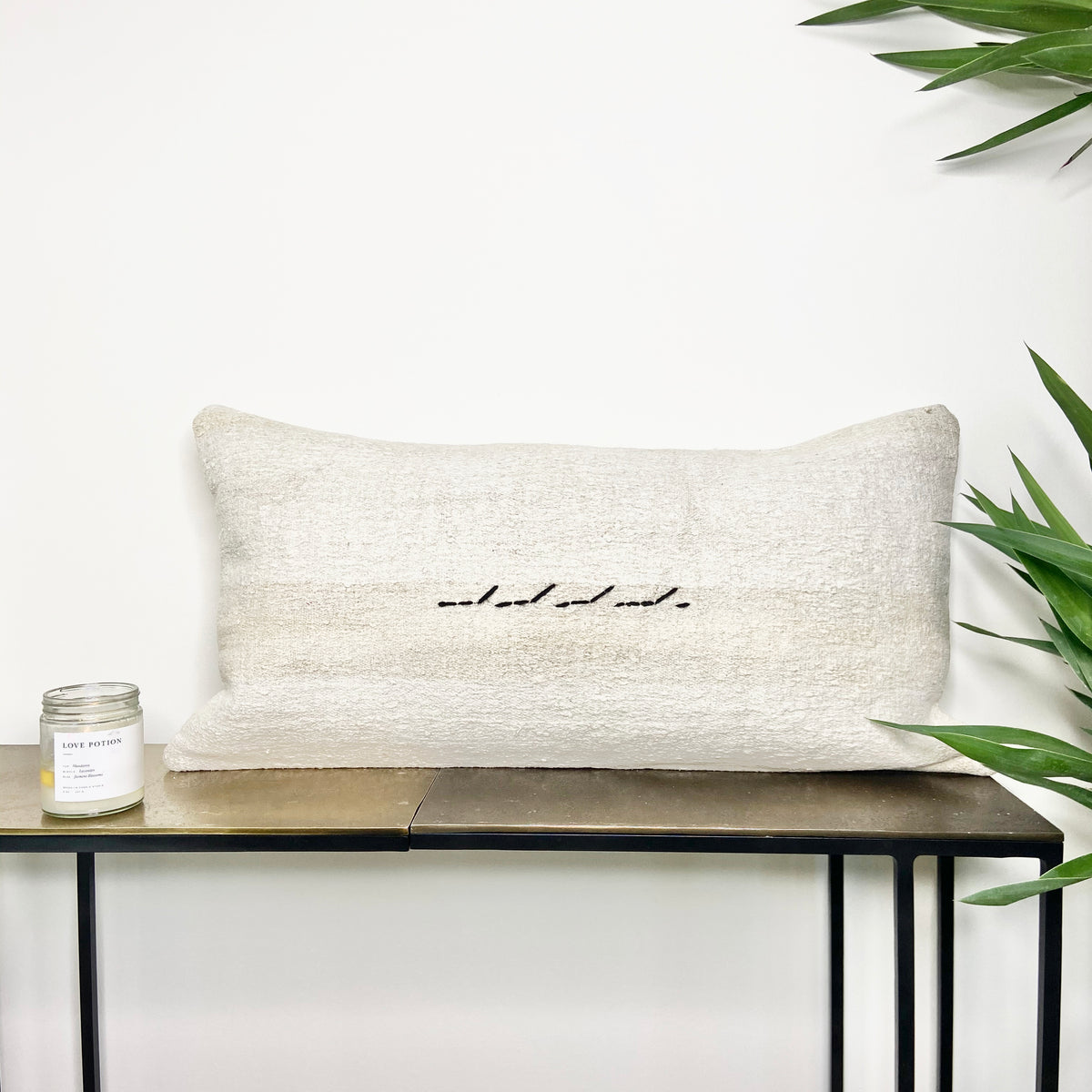 Turkish Hemp Lumbar Pillow Wave